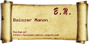 Baiszer Manon névjegykártya